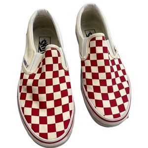Red Checkered Vans